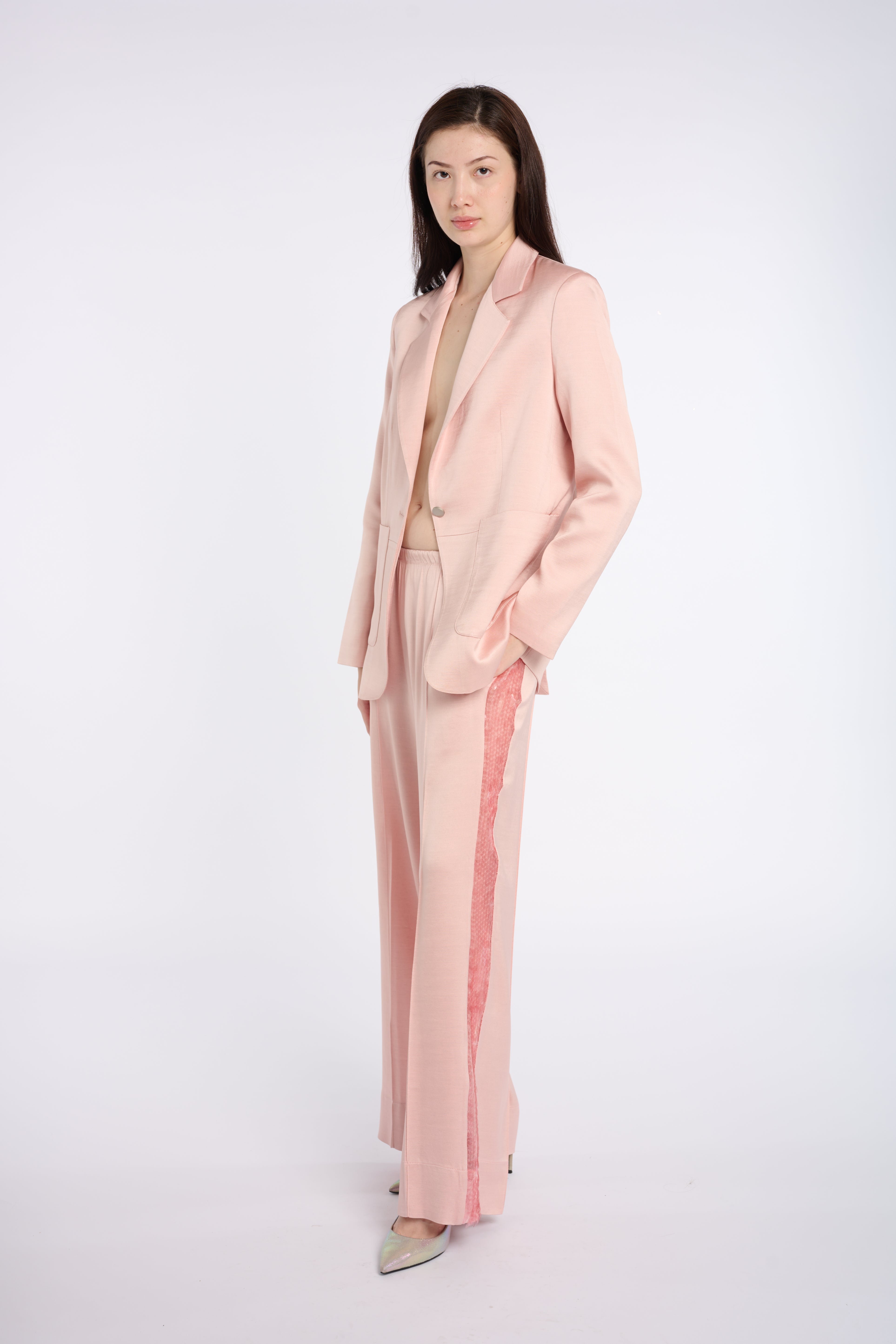 Elegant Light Pink Suit Set