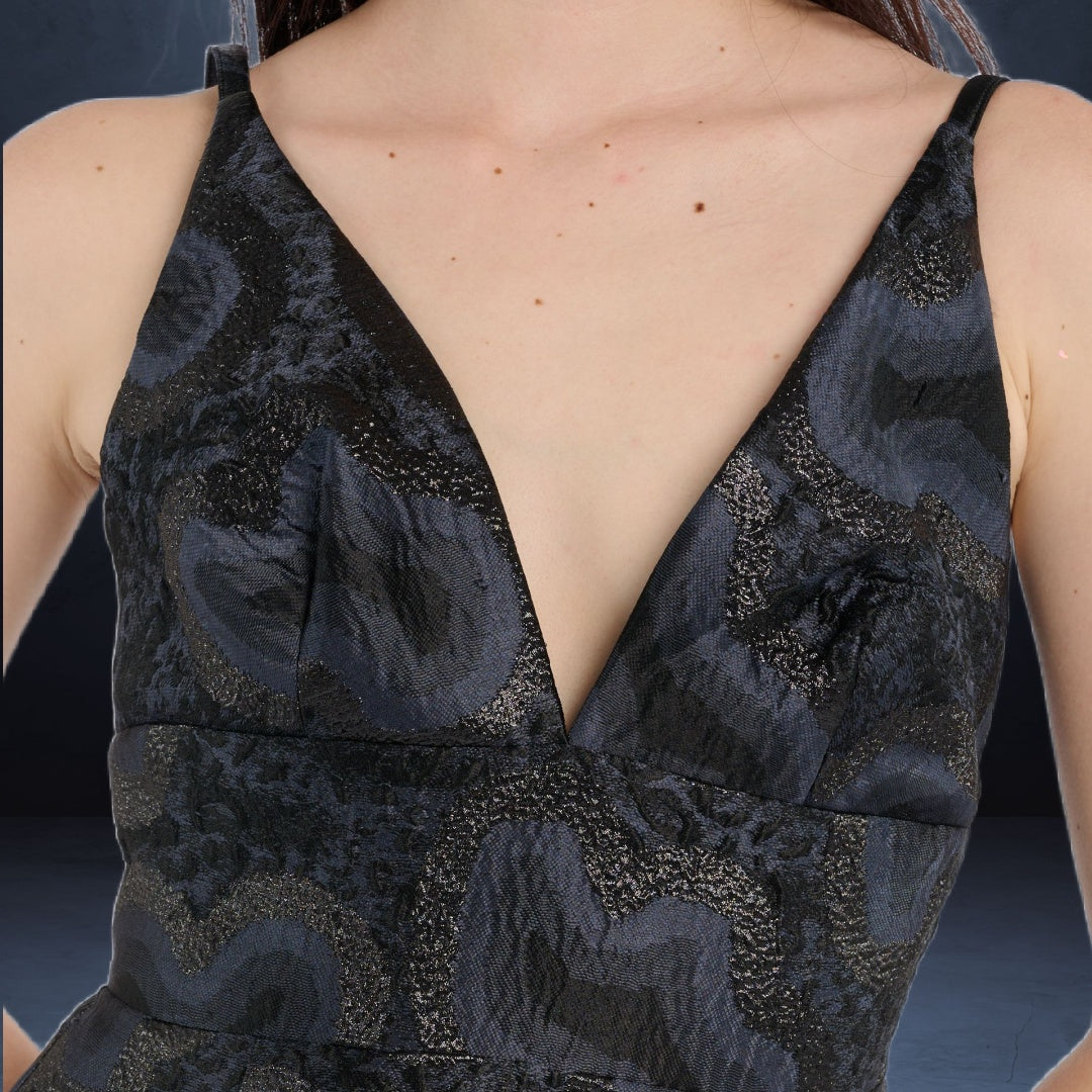 Jacquard-Metalic Mini Dress