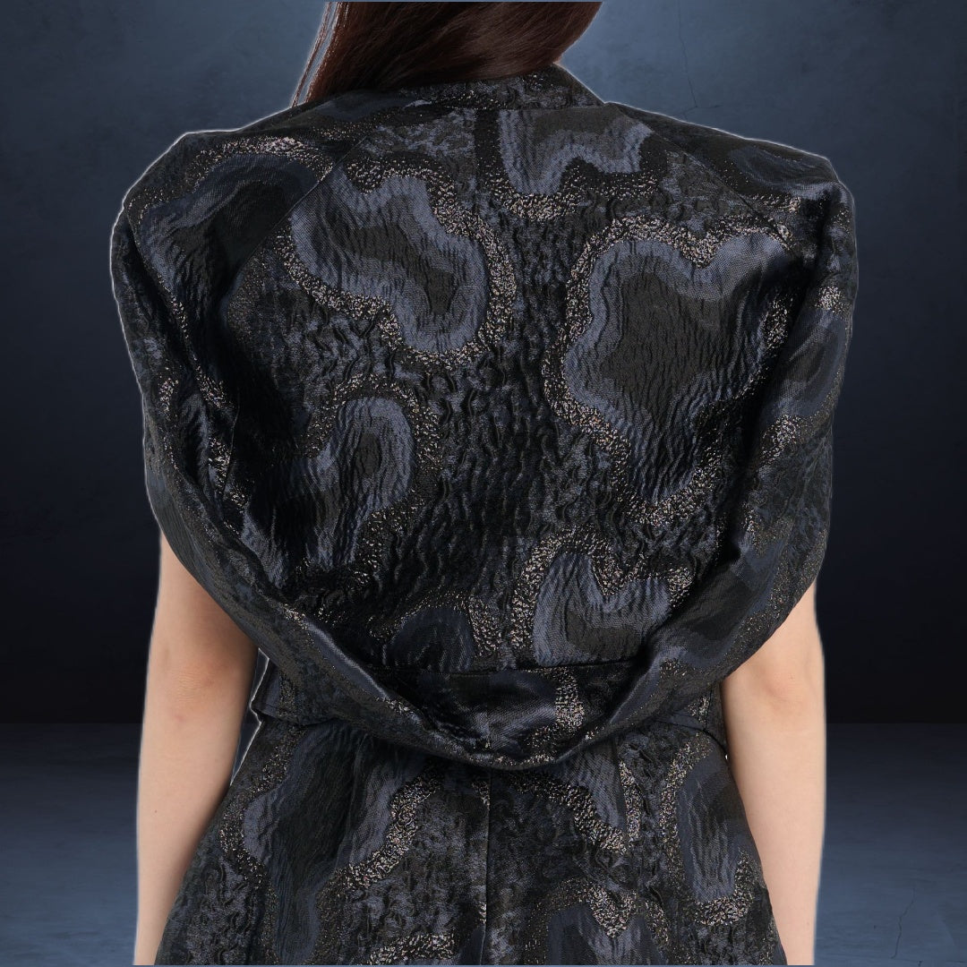 Jacquard-Metalic Mini Dress