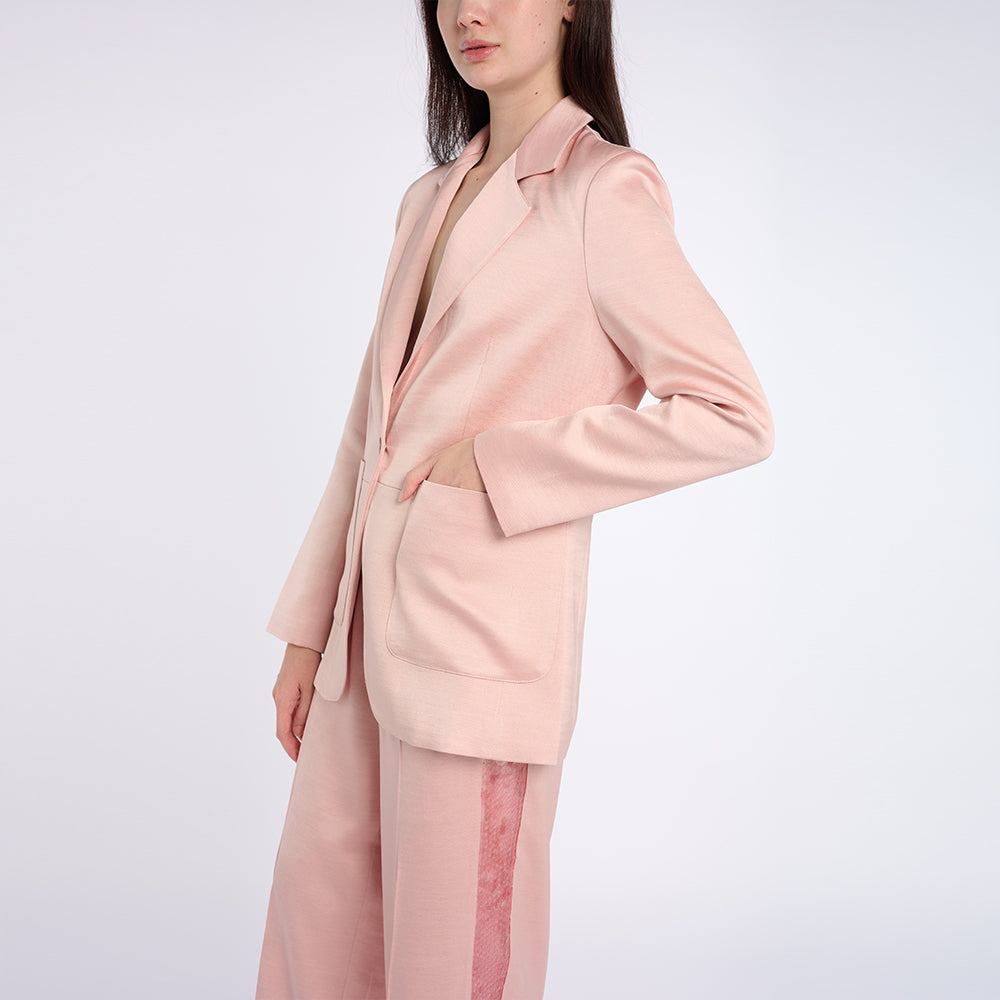 Elegant Light Pink Suit Set