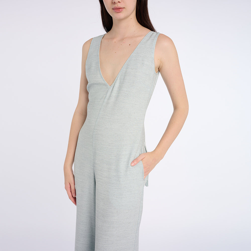 Stylish Sleeveless Jumpsuit with Slit Legs