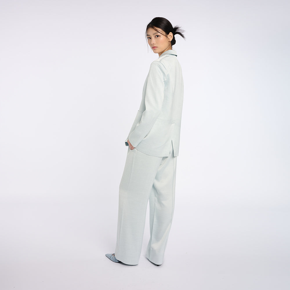 Elegant Light Sky-blue Suit Set