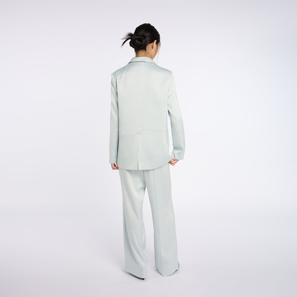 Elegant Light Sky-blue Suit Set