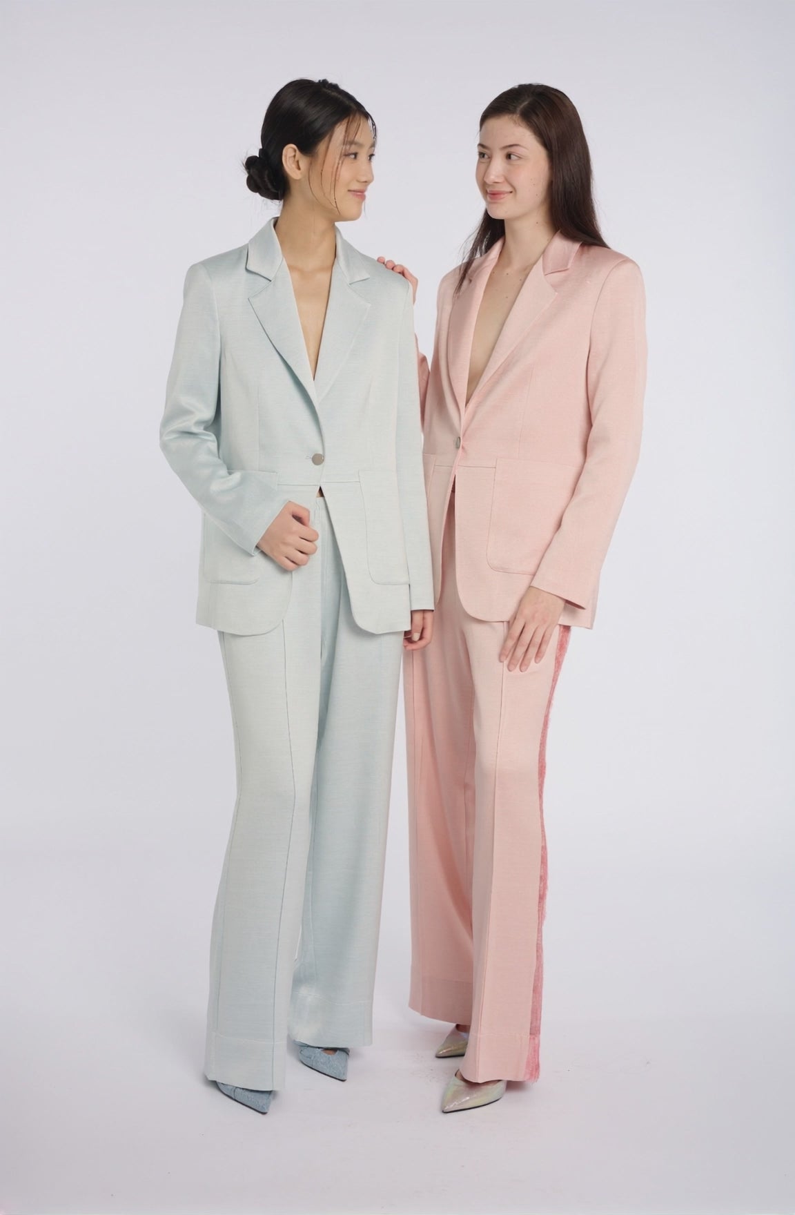 Elegant Light Pink Suit Set