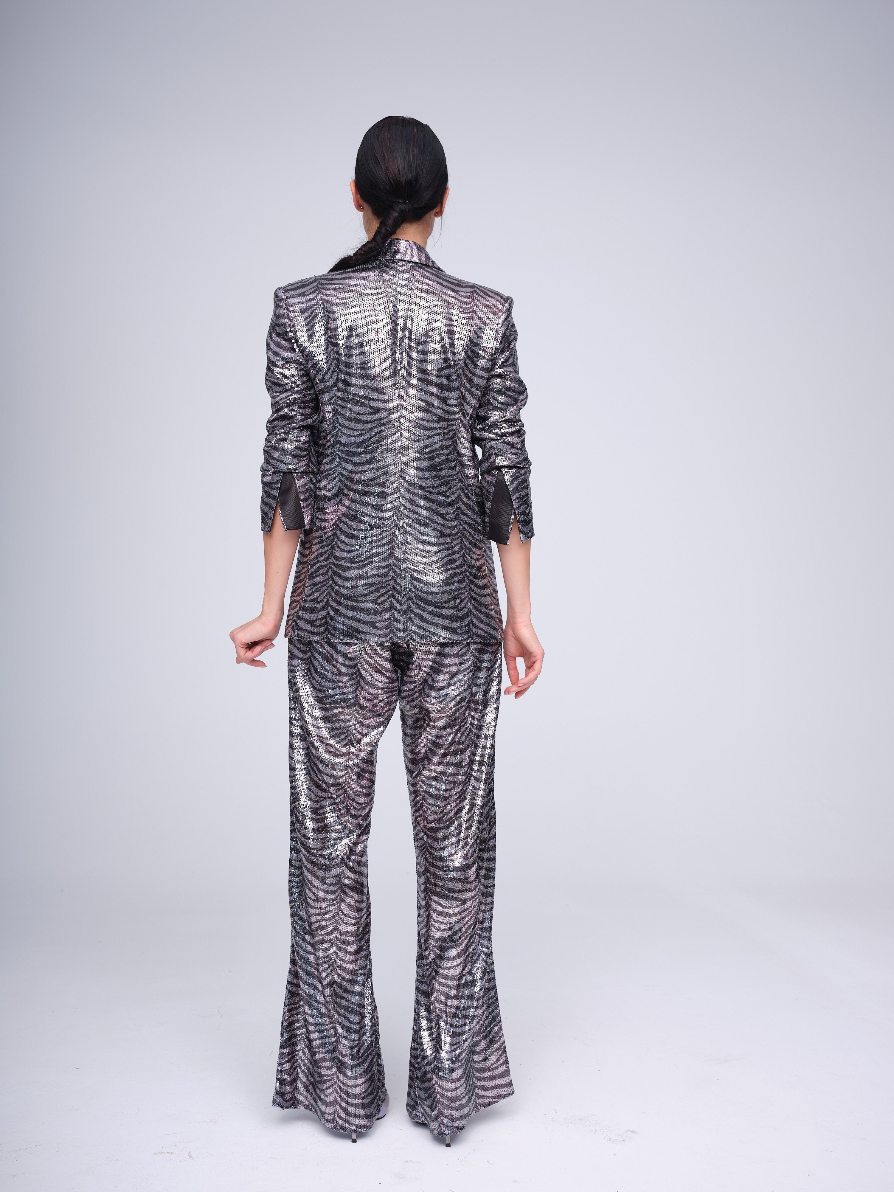 Metallic Zebra Sequin Suit