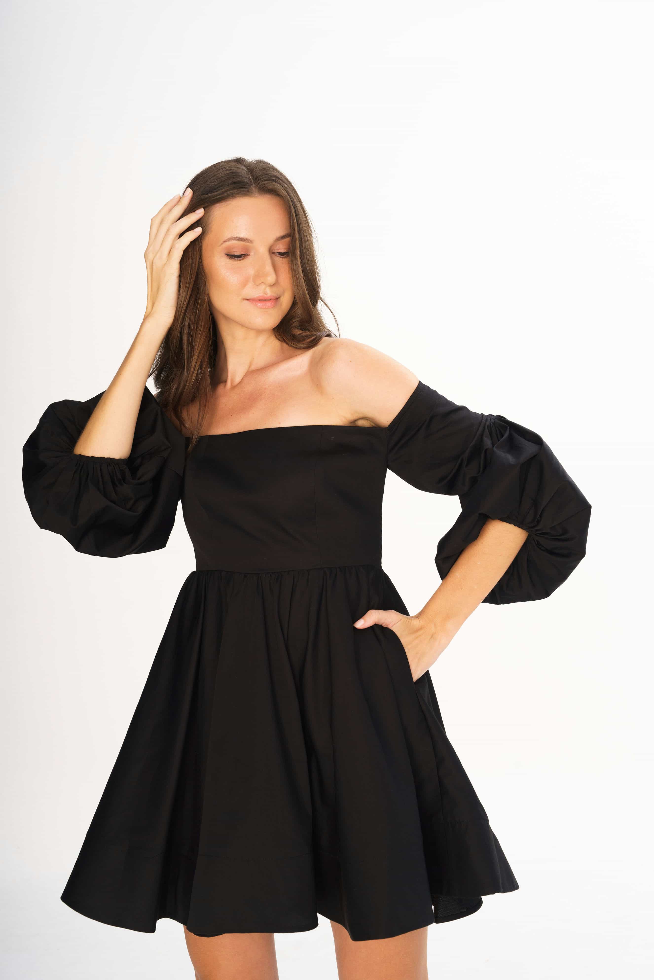 Off Shoulder- Black Dress