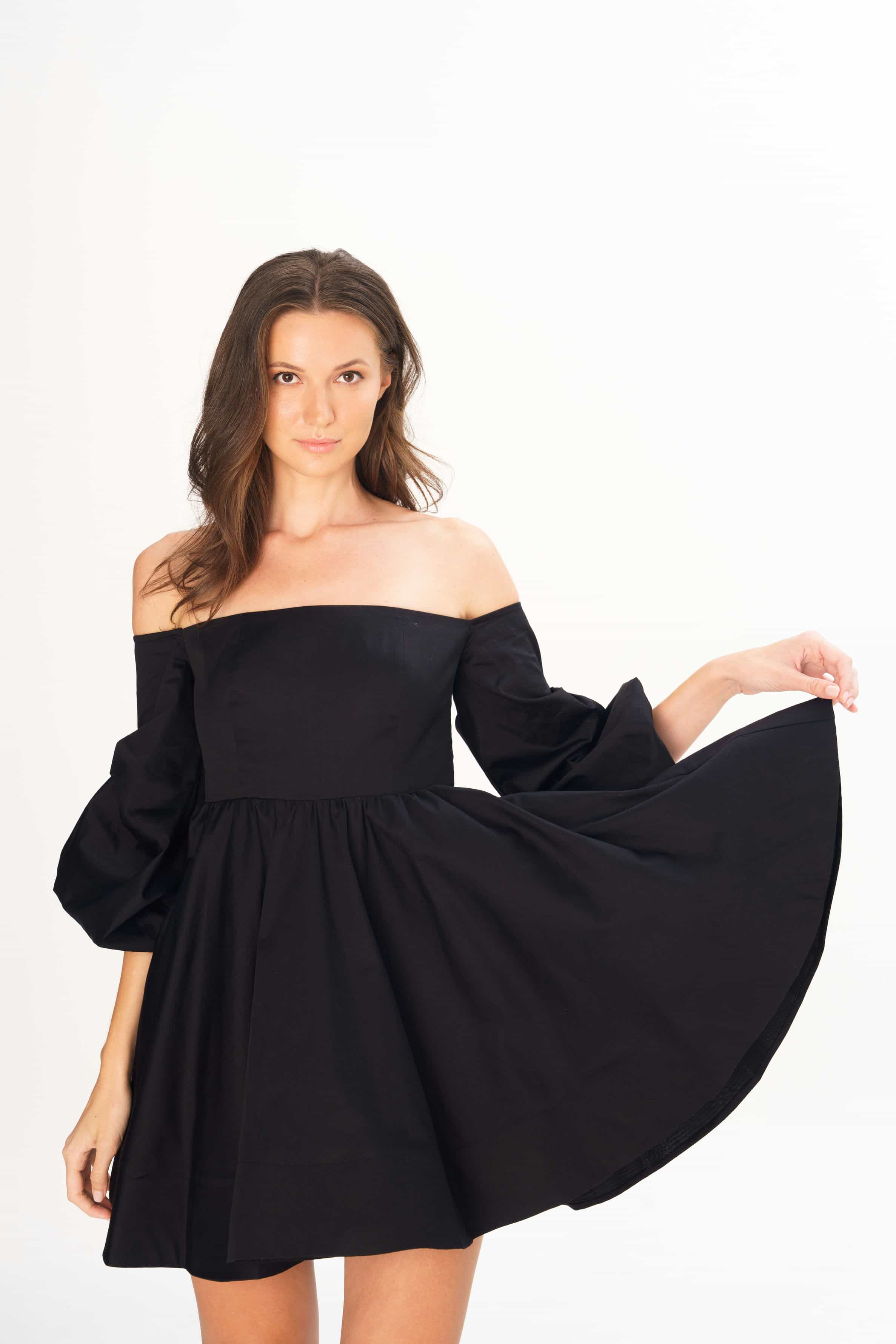 Off Shoulder- Black Dress