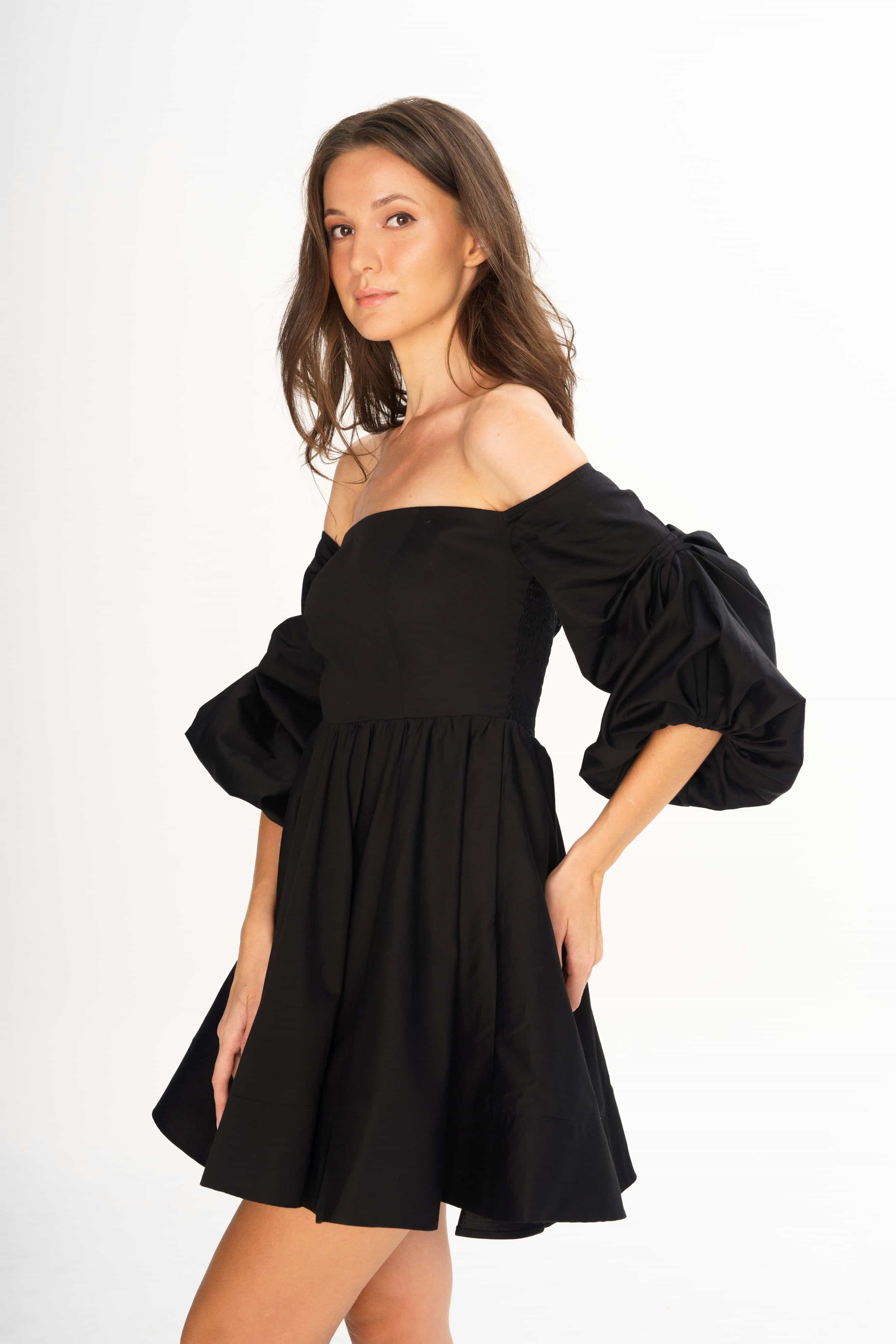 Off Shoulder- Black Dress
