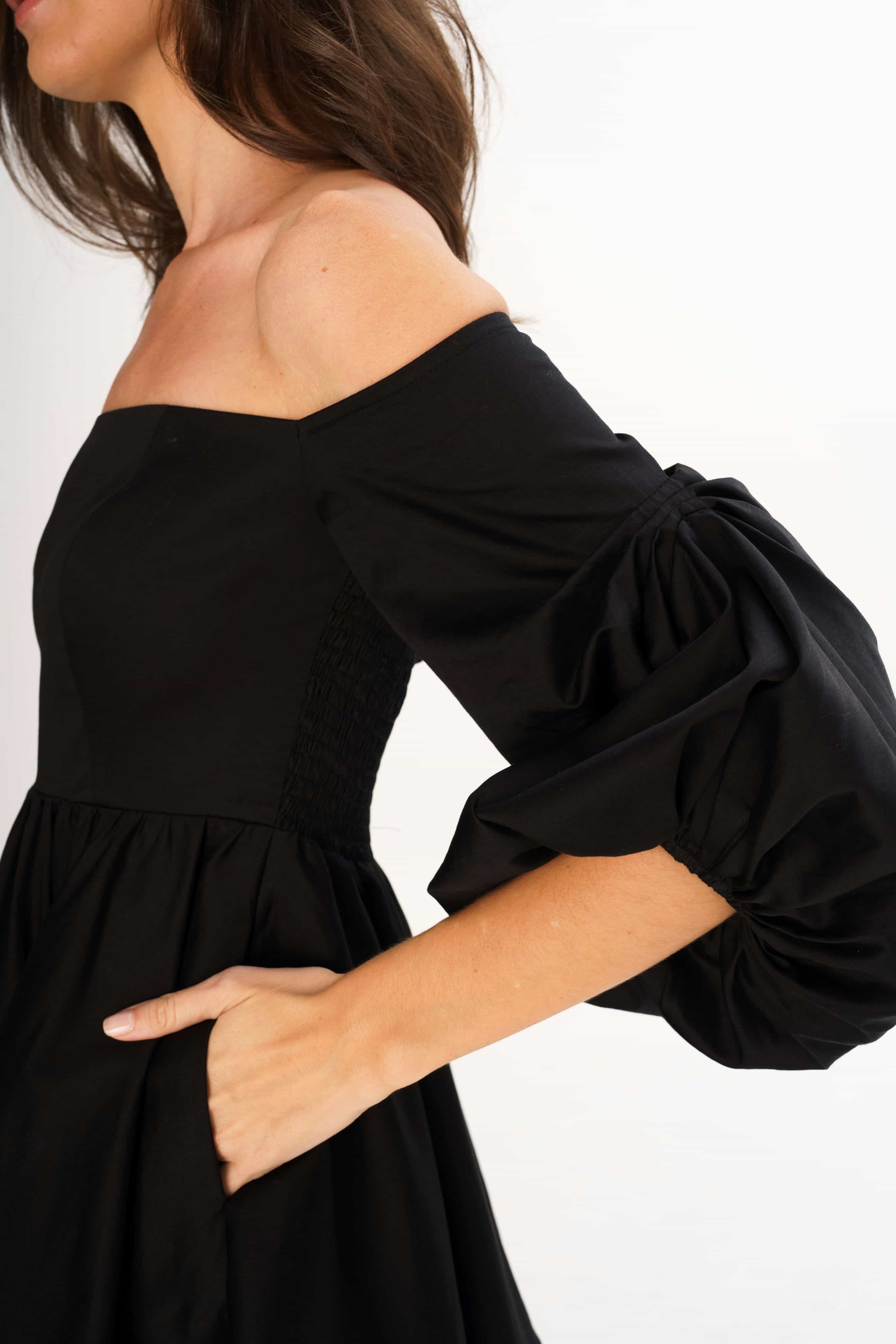 Off Shoulder- Black Dress