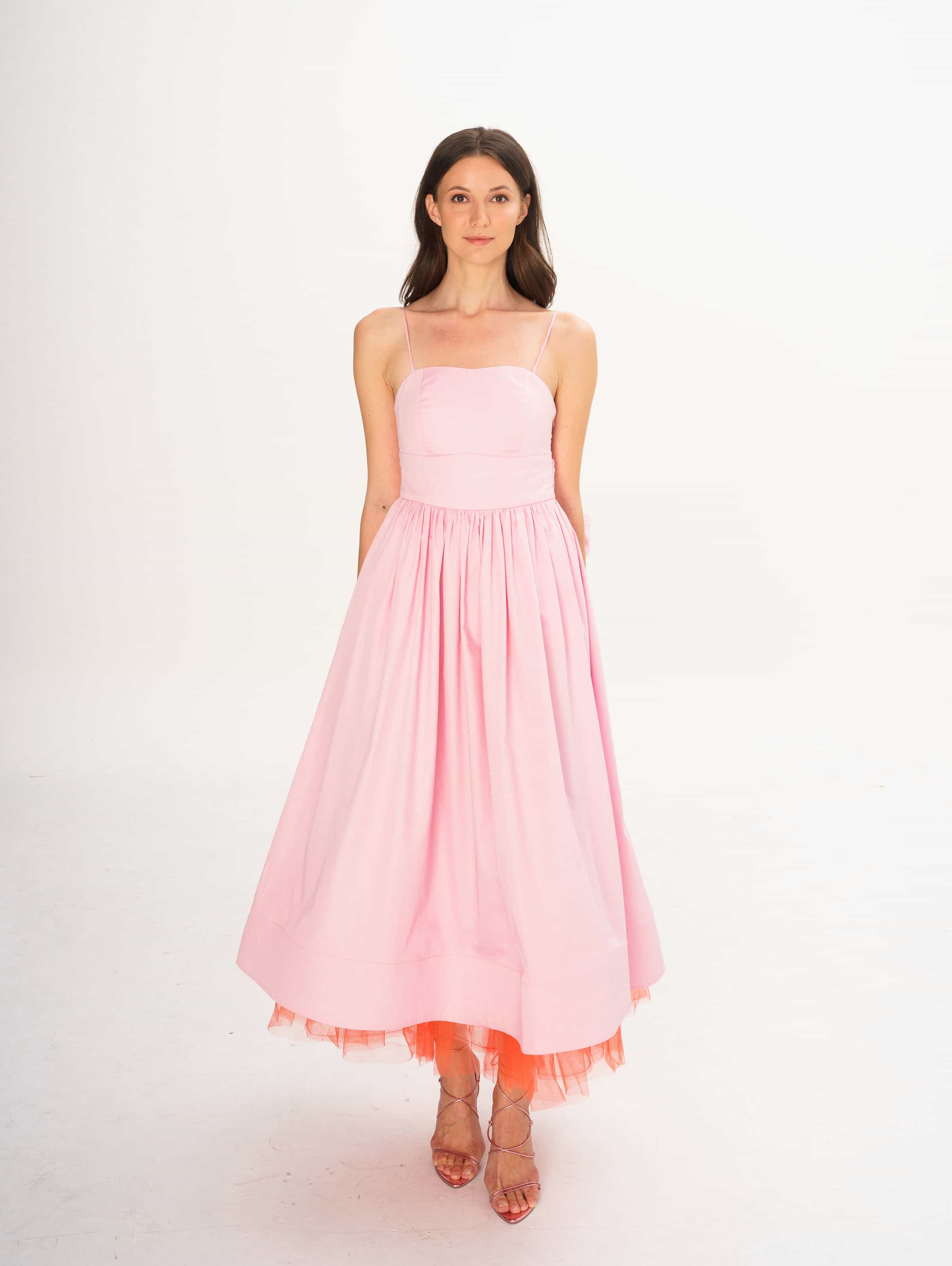 Pink Dress with Bow-tie