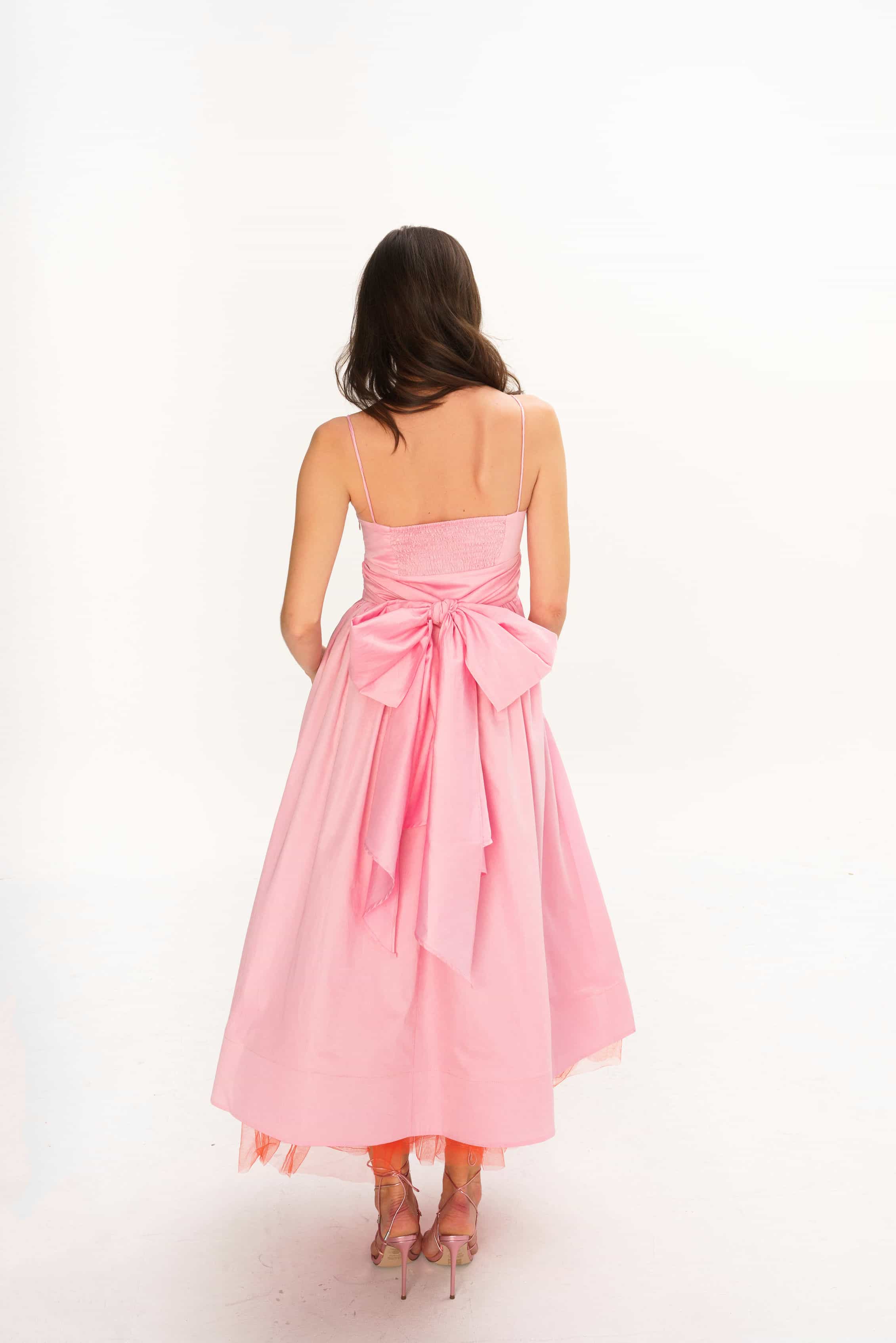 Pink Dress with Bow-tie