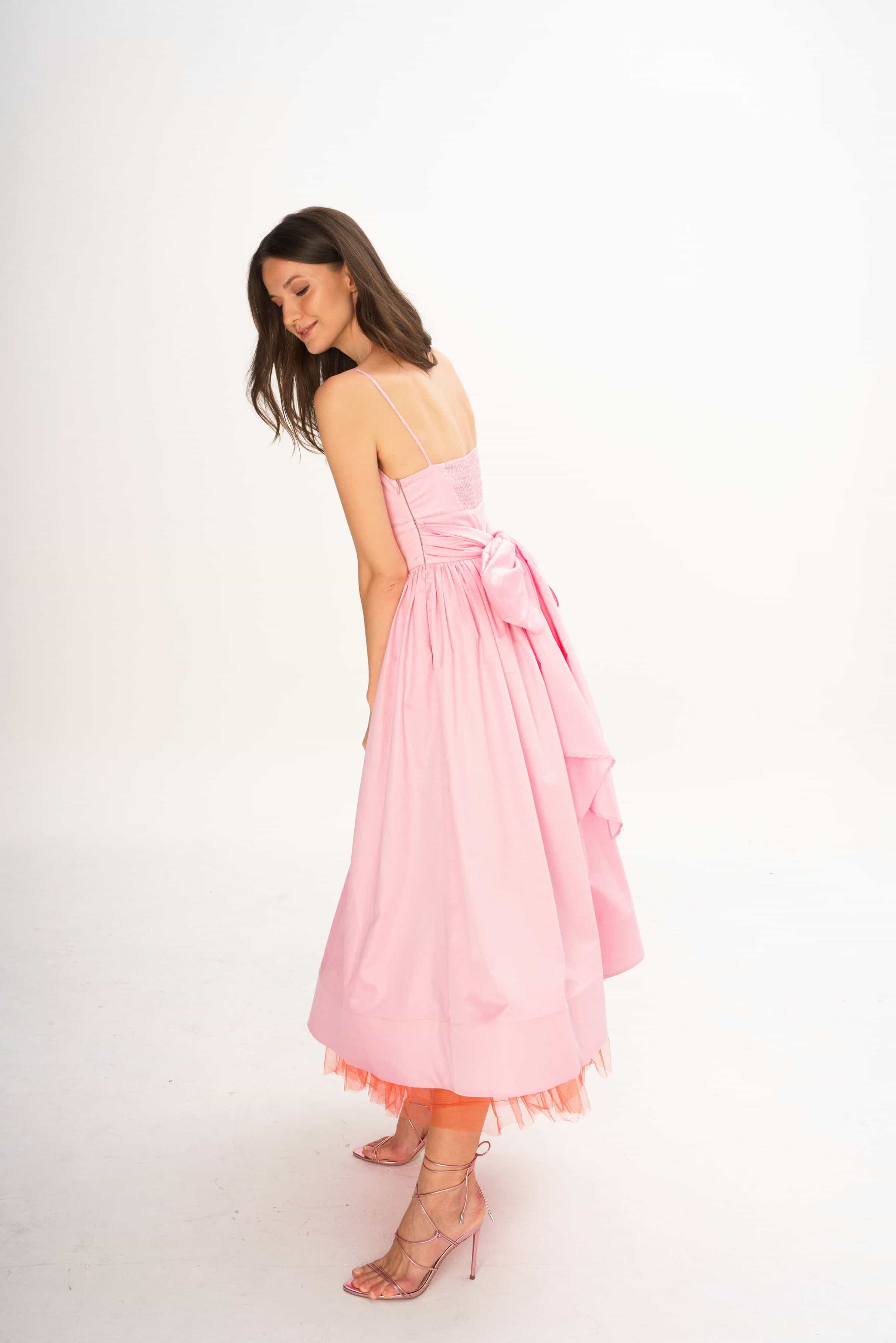 Pink Dress with Bow-tie