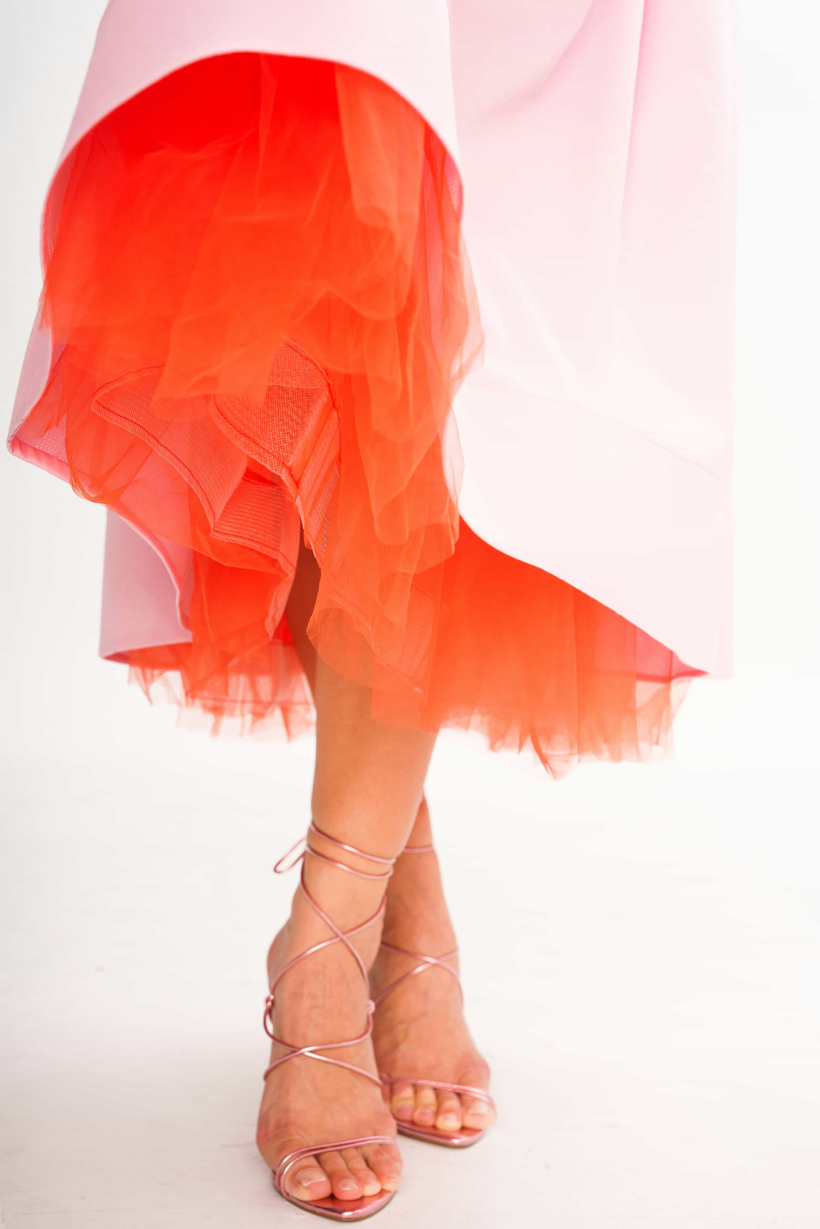 Pink Dress with Bow-tie