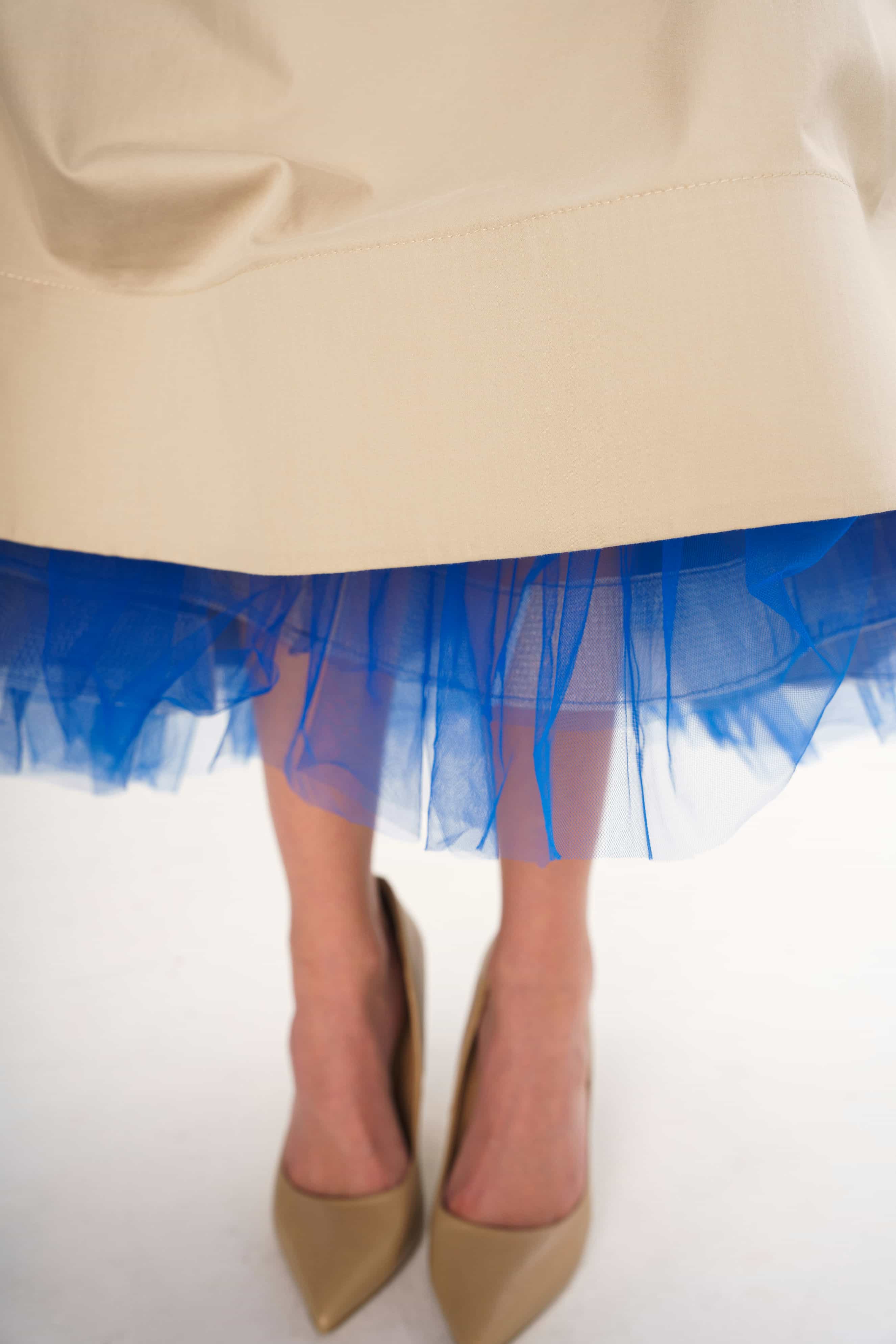 Sun Dress with Back tie closure- Beige