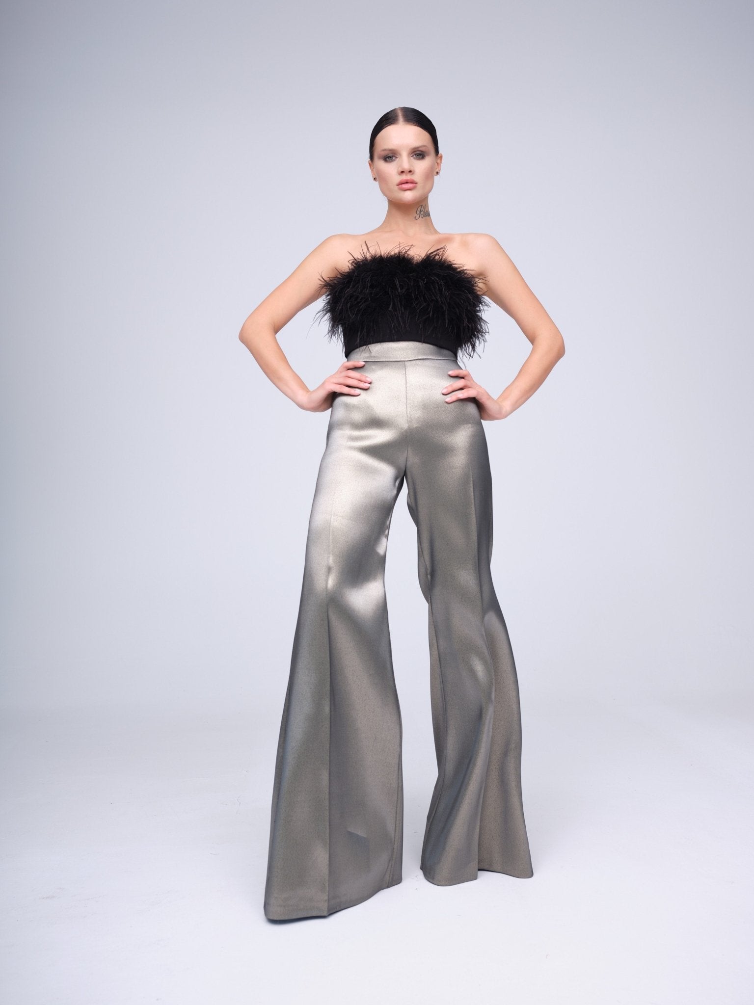 Feather crop top - Fashion M.O.V